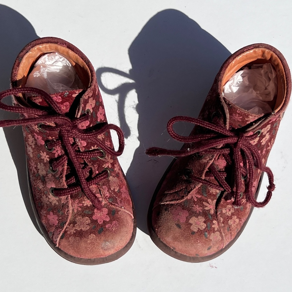 Falcotto Leather Lace Up Booties Toddler Size US 6 / EU 22